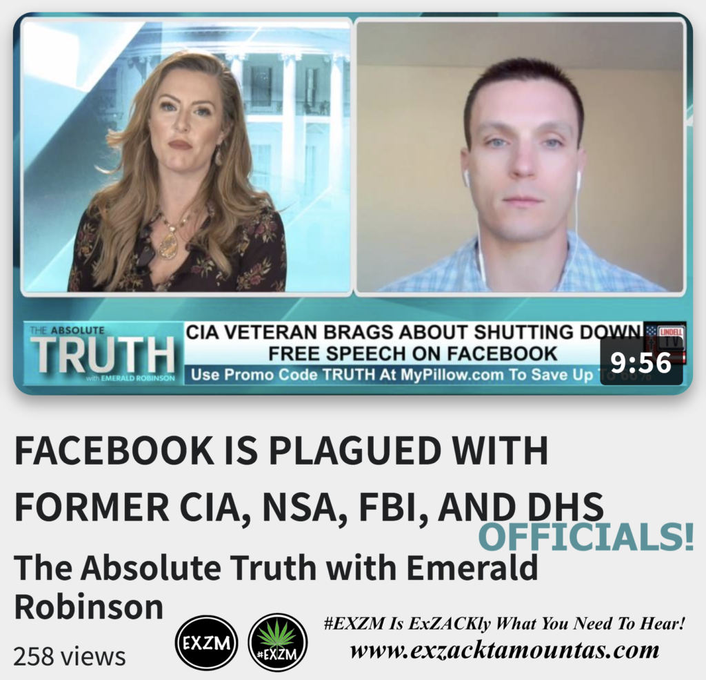 FACEBOOK IS PLAGUED WITH FORMER CIA NSA FBI AND DHS OFFICIALS Emerald Robinson Alex Jones Infowars The Great Reset EXZM exZACKtaMOUNTas Zack Mount December 19th 2022
