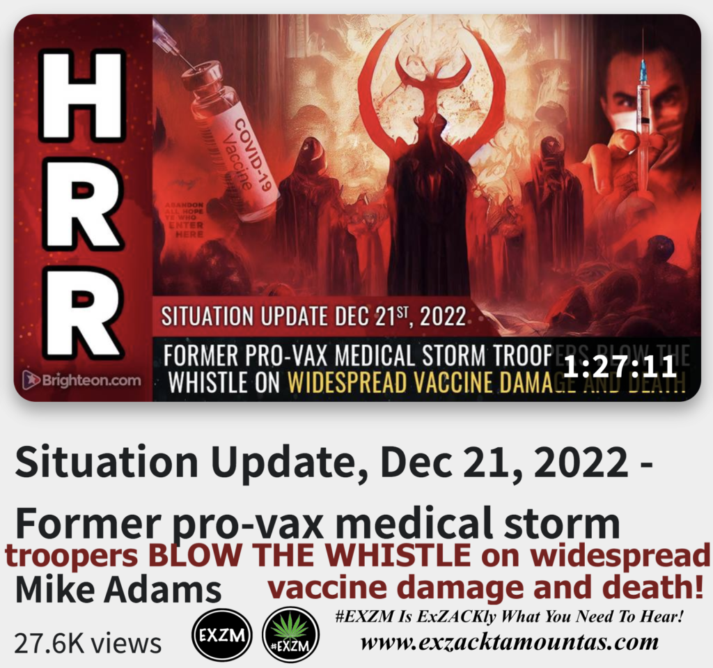 Former provax medical storm troopers BLOW THE WHISTLE on widespread vaccine damage death Alex Jones Infowars The Great Reset EXZM exZACKtaMOUNTas Zack Mount December 21st 2022
