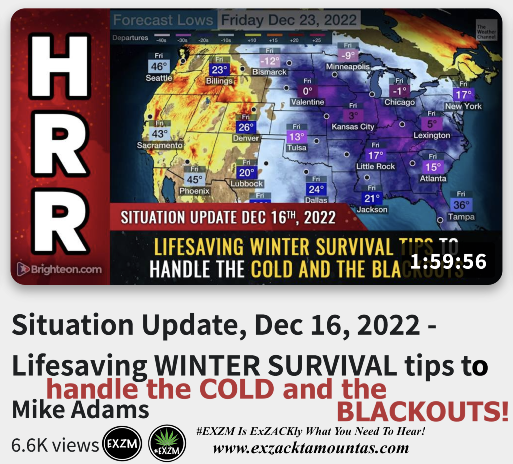 Lifesaving WINTER SURVIVAL tips to handle the COLD and the BLACKOUTS Alex Jones Infowars The Great Reset EXZM exZACKtaMOUNTas Zack Mount December 16th 2022