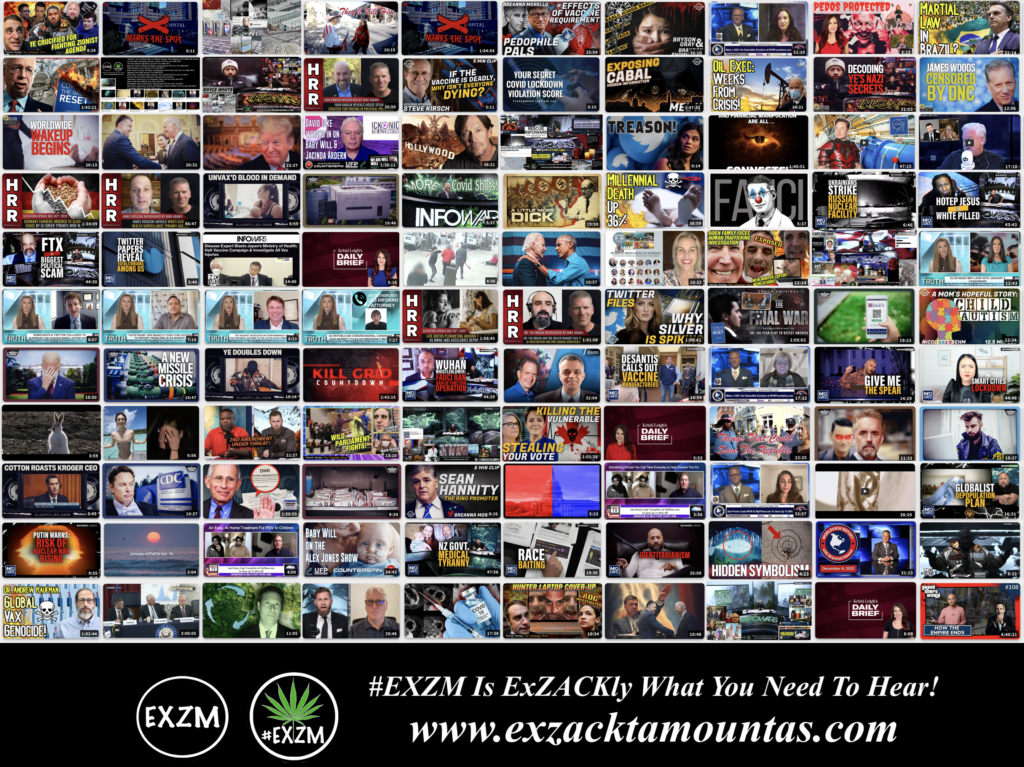 MOST WATCHED VIDEOS ON BANNED VIDEO DEEP STATE GLOBALISTS DEPOPULATION ELECTION FRAUD AND MUCH MORE EXZM Zack Mount December 9th 2022