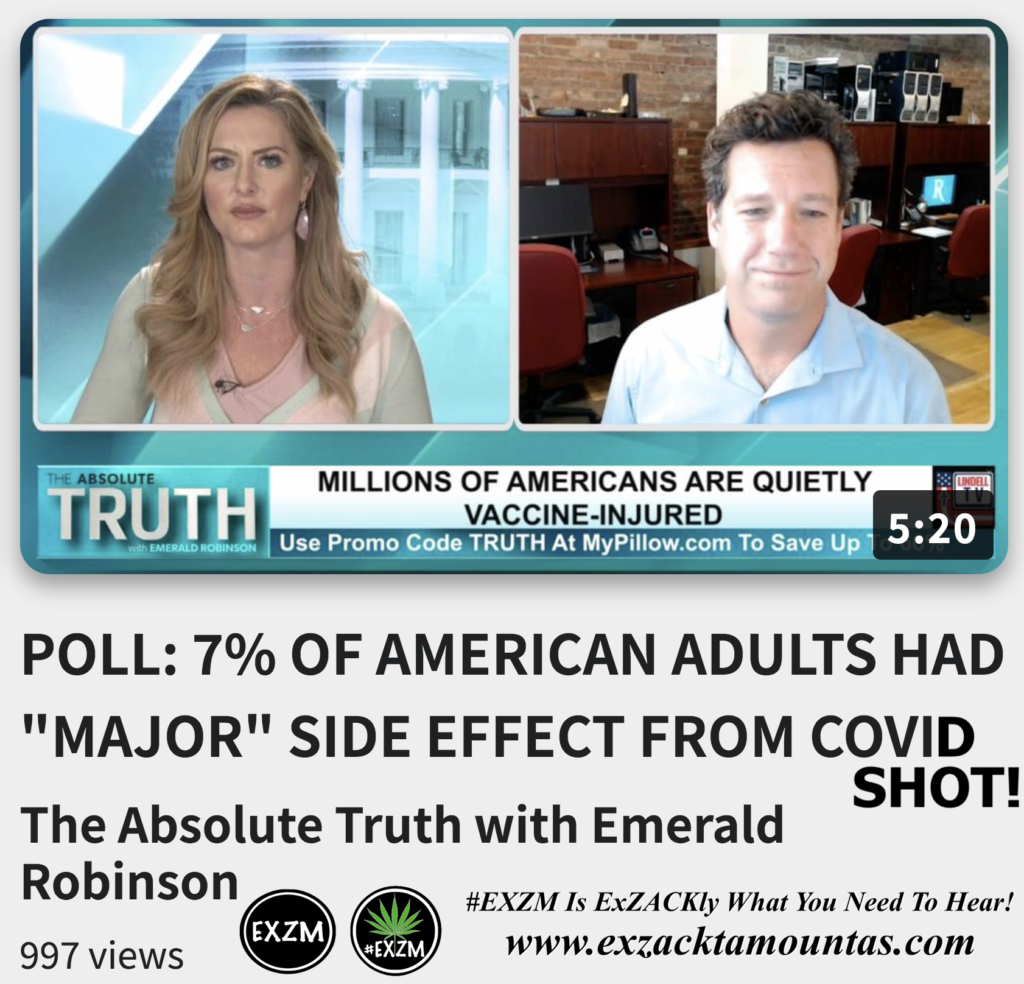 POLL 7 percent OF AMERICAN ADULTS HAD MAJOR SIDE EFFECT FROM COVID SHOT Alex Jones Infowars The Great Reset EXZM exZACKtaMOUNTas Zack Mount December 14th 2022