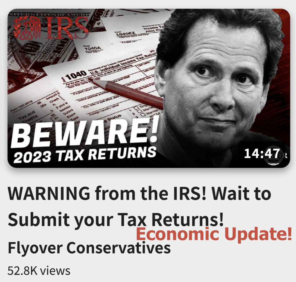 WARNING from the IRS Wait to Submit your Tax Returns Economic Update Alex Jones Infowars The Great Reset EXZM exZACKtaMOUNTas Zack Mount December 25th 2022