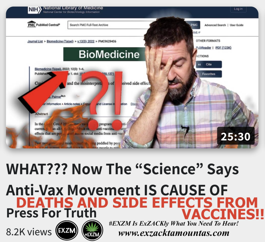 WHAT Now The Science Says AntiVax Movement IS CAUSE OF DEATHS AND SIDE EFFECTS FROM VACCINES Alex Jones Infowars The Great Reset EXZM exZACKtaMOUNTas Zack Mount December 9th 2022