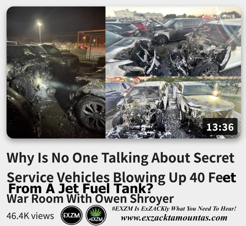 Why Is No One Talking About Secret Service Vehicles Blowing Up 40 Feet From A Jet Fuel Tank Alex Jones Infowars The Great Reset EXZM exZACKtaMOUNTas Zack Mount November 30th 2022